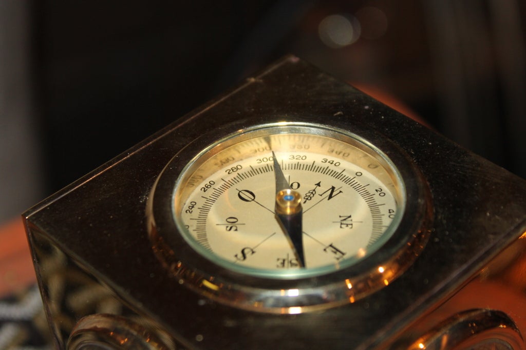 Brass Super Rare Hermes - Dupre Lafon Cube Clock