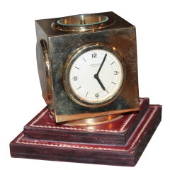 Vintage Super Rare Hermes - Dupre Lafon Cube Clock