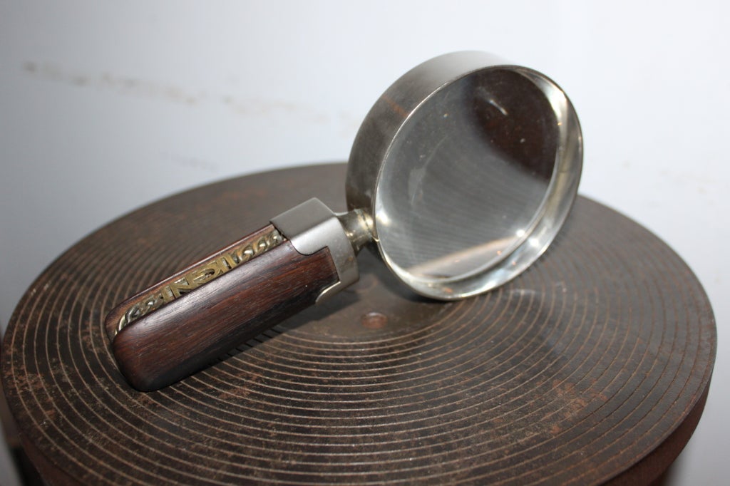 Rare Hermes Desk Magnifier with Chain Link