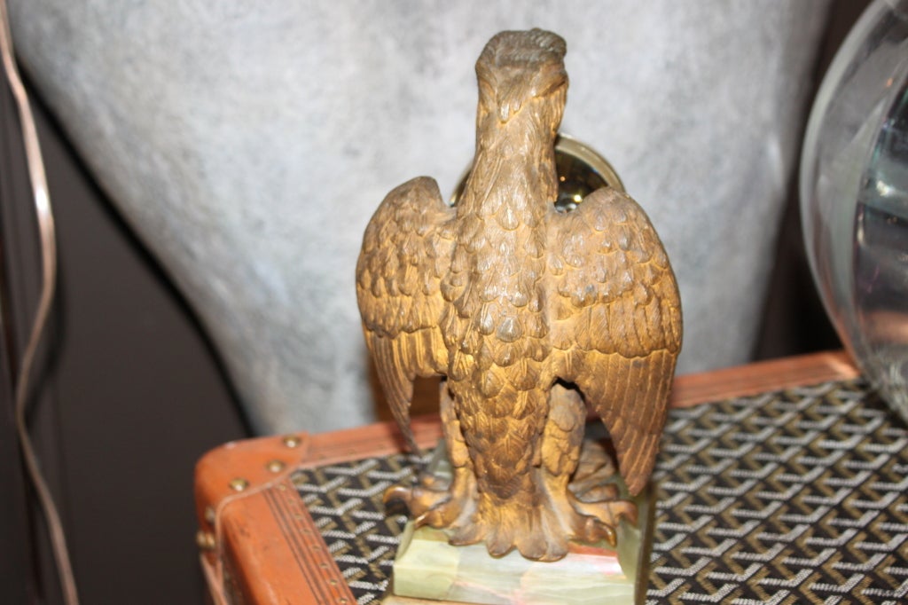 Rare French Ball Clock on Eagle Theme Holder 2