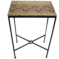 Beautiful signed Karl Springer Python Occasional table