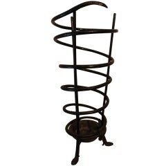 Austrian 19th Century Wrought  Iron Snake Umbrella Stand