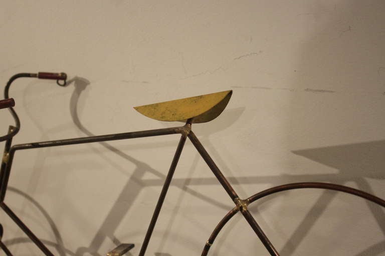 Late 20th Century Curtis Jere Wall Hanging Bicycle Sculpture
