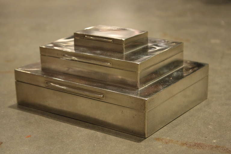 Asprey Sterling Triple Box