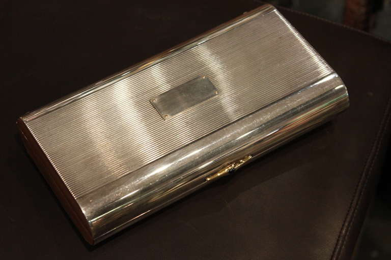 Art Deco Beautiful, Rare Cartier Sterling and Gold Box