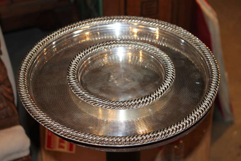 Pair Hermes Chain link trays