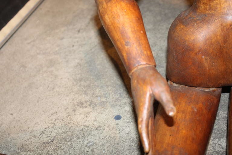 Wood Huge 19th Century French Artist Figure For Sale