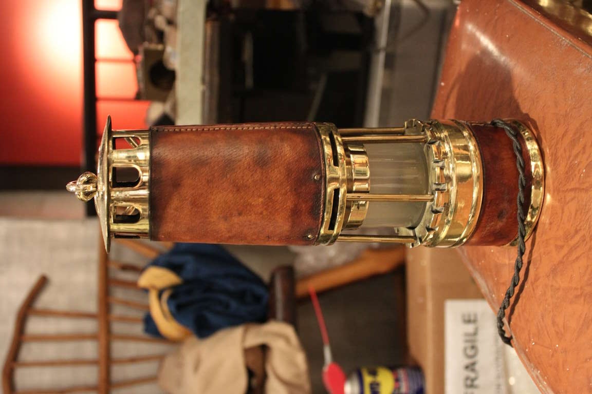 Hermes and Baccarat 1950's Lantern Lamp