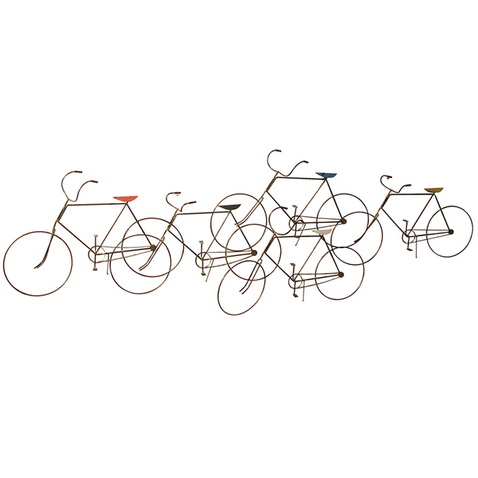 Curtis Jere Wall Hanging Bicycle Sculpture