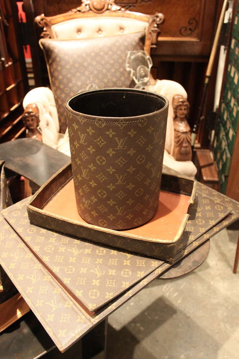 Louis Vuitton Vintage Monogram Leather Executuve Desk Blotter Pad
