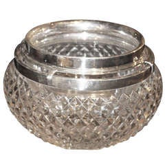 Asprey Sterling and Crystal Caviar Set