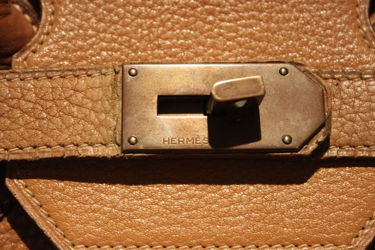 Leather Hermes 50cm HAC Travel Bag For Sale