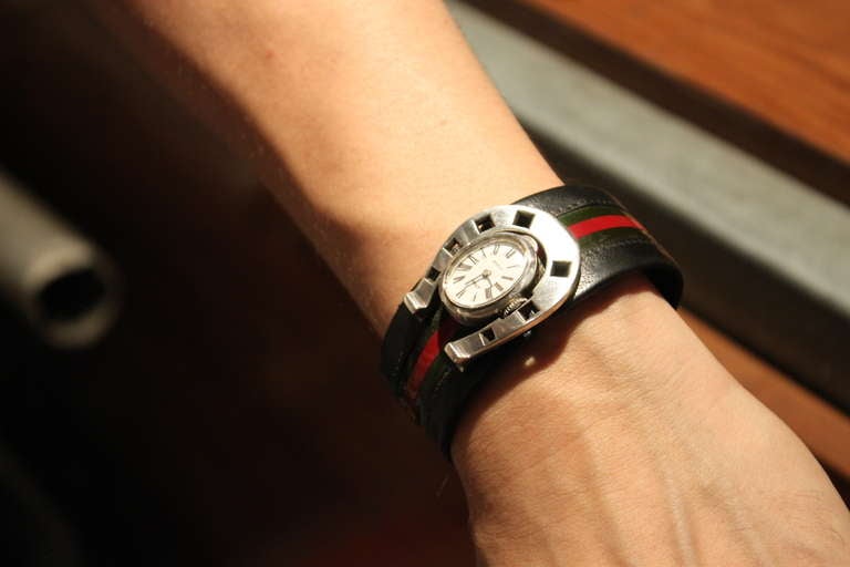 Extremely Rare Gucci Sterling Horseshoe Form Watch 1970 1