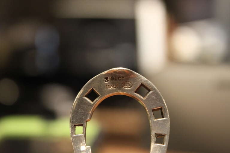 Extremely Rare Gucci Sterling Horseshoe Form Watch 1970 2