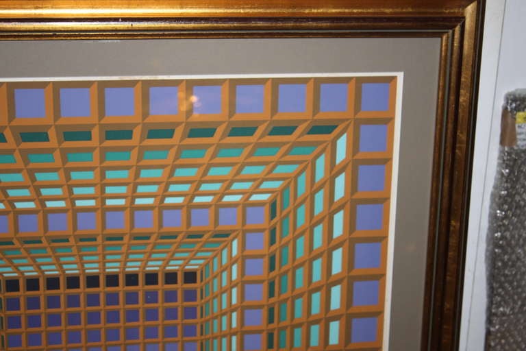 Hungarian An Optical Masterpiece By Victor Vasarely  1970 For Sale