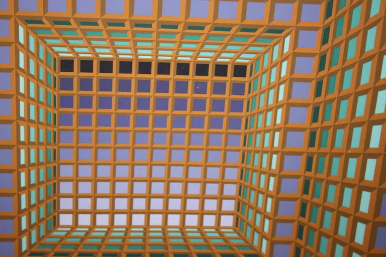 An Optical Masterpiece By Victor Vasarely  1970 In Good Condition For Sale In New York, NY