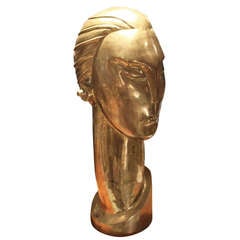 Life Size Modernist Bust in the Manner of Hagenauer Austrian 1950s