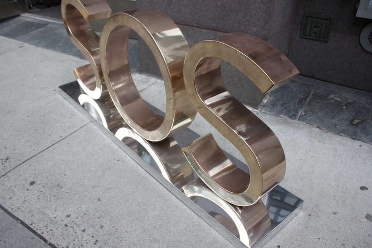 Mid-20th Century Giant Bronze SOS trade sign French 1930 For Sale