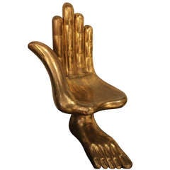 Early Pedro Friedeberg Hand Foot Sculpture 1976