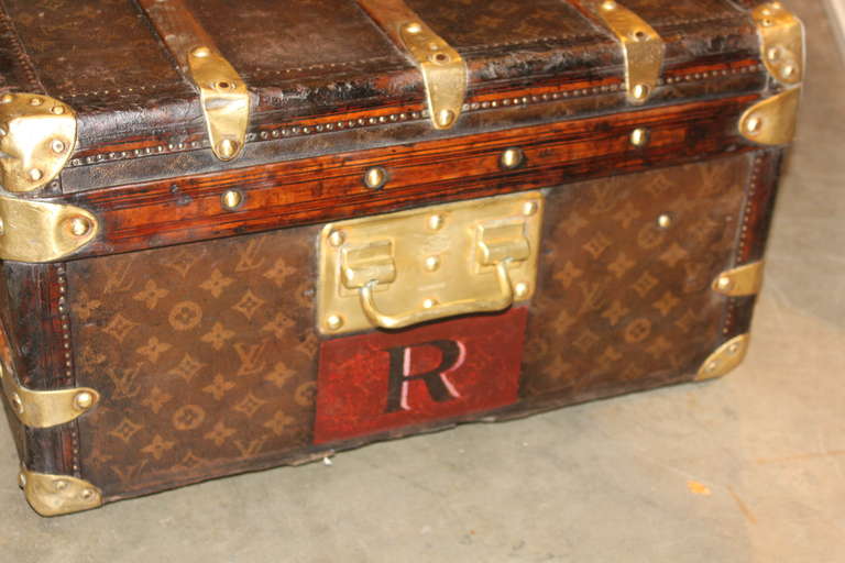 Mid-20th Century Louis Vuitton Steamer Trunk For Sale