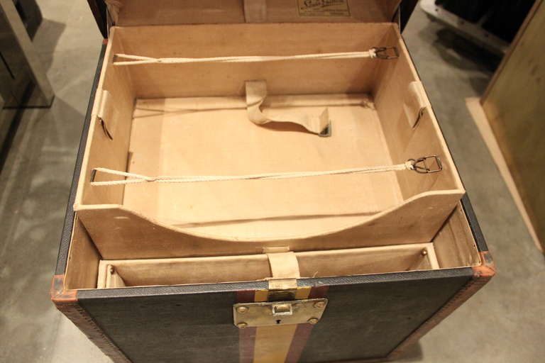 Brass Fine and Rare 1920s Louis Vuitton Hat Box