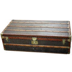 Antique Rare Goyard Steamer Trunk / Coffee Table