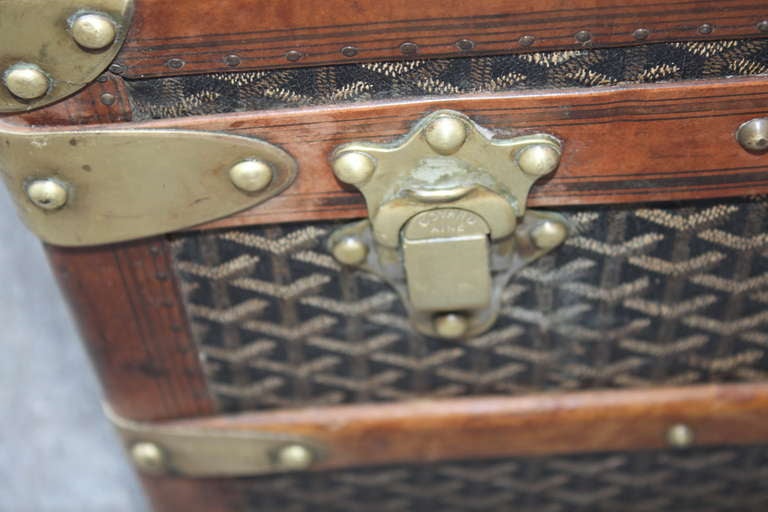 Rare Goyard Steamer Trunk / Coffee Table In Good Condition In New York, NY