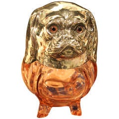 A Whimsical Figural Pug Dog Humidor Austria 1920