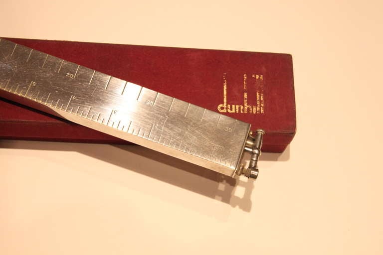 Rare Alfred Dunhill Ruler Lighter in Box, 1940 In Good Condition For Sale In New York, NY