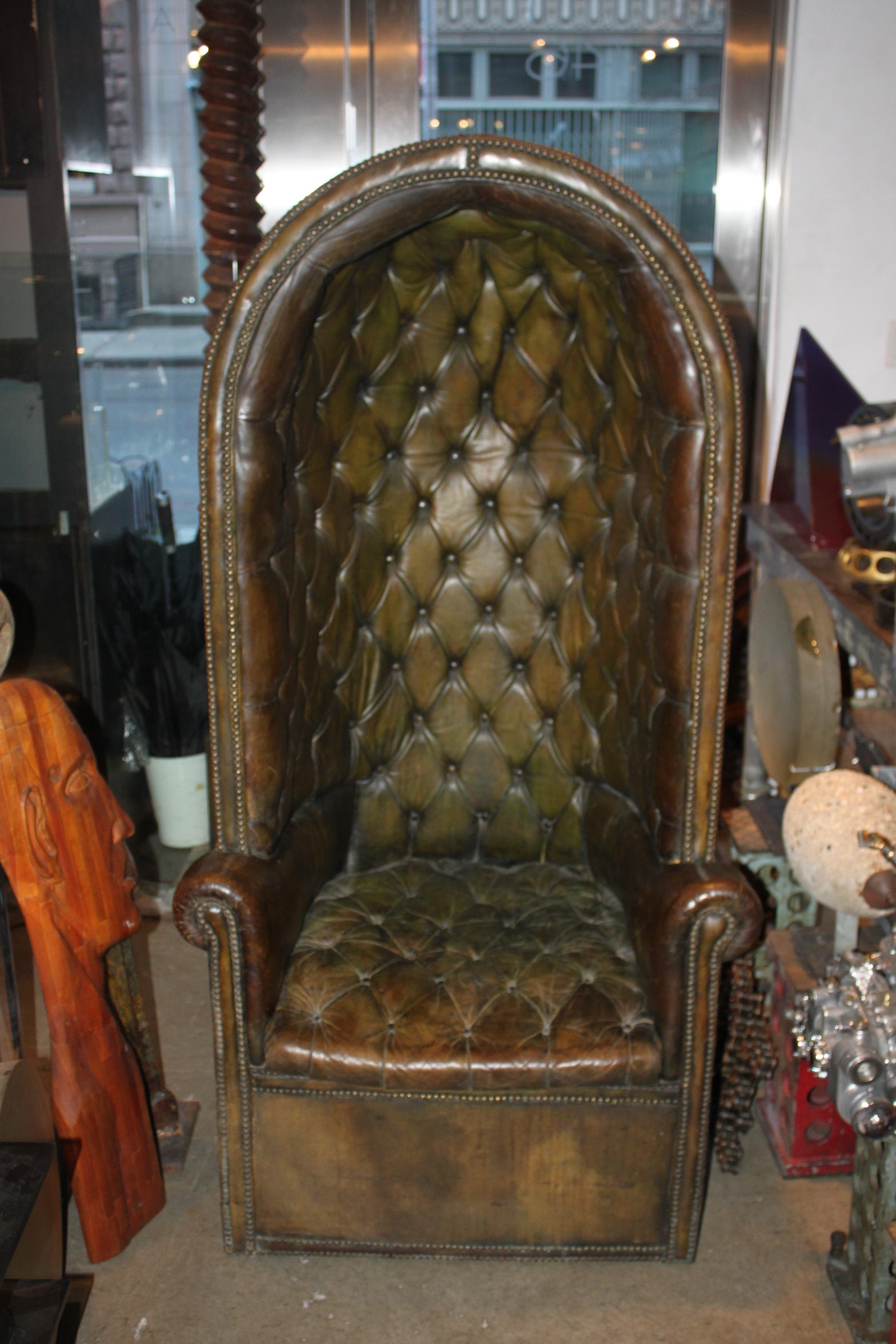 Fantastic Chesterfield  Porters chair 1940's