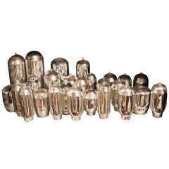 Vintage Huge Collection of Mercury Glass Insulators