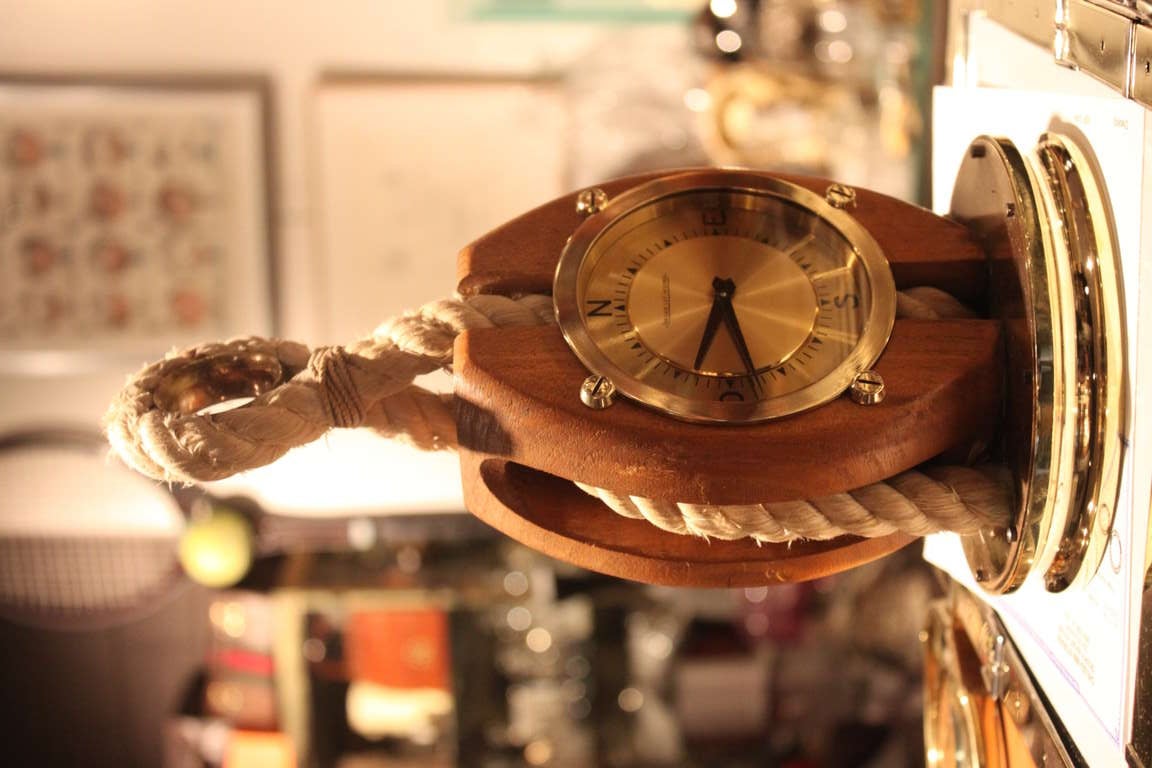 French Hermes Jaeger Lecoultre Nautical Clock