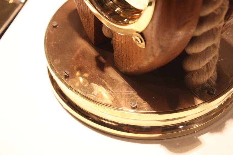 Mid-20th Century Hermes Jaeger Lecoultre Nautical Clock