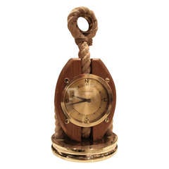 Retro Hermes Jaeger Lecoultre Nautical Clock