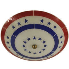 Vintage Stars Striped Americana Flush Mount