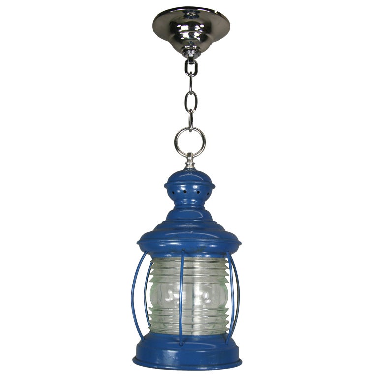 Blue Nautical Lantern at 1stdibs