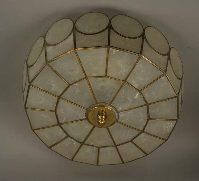 Large Capiz Shell Flush Mount at 1stDibs | capiz shell flush mount ...