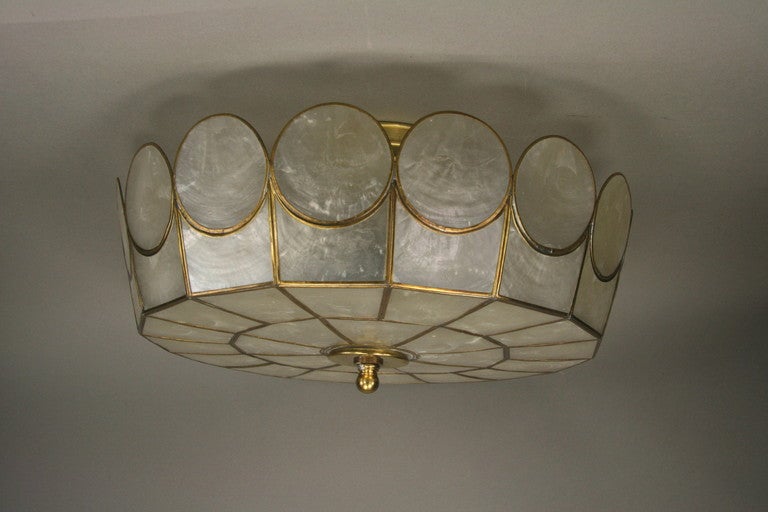 capiz shell flush mount ceiling light
