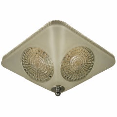 Deco Square Glass Flush Mount