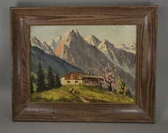 Stubaren Alpen original oil painting