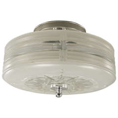 Retro Nautical Compass Glass Flush Mount