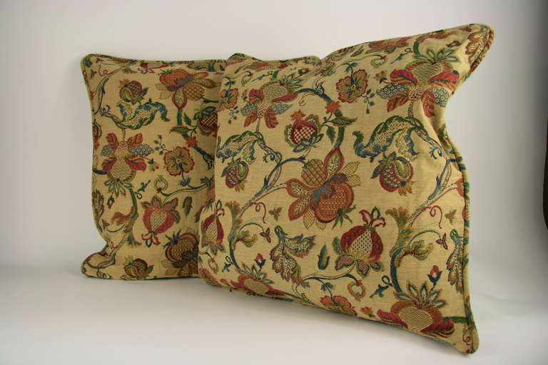 Fabric Pair of Floral Pillows