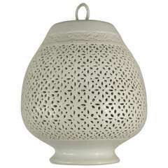 Pierced Ceramic Pendant 7