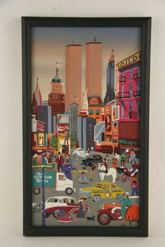 Vintage Downtown NYC painting
