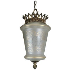 French Frosted Glass Pendants(2 available) 10