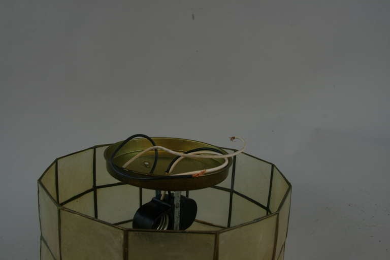 Mid-20th Century Capiz shell flush mount