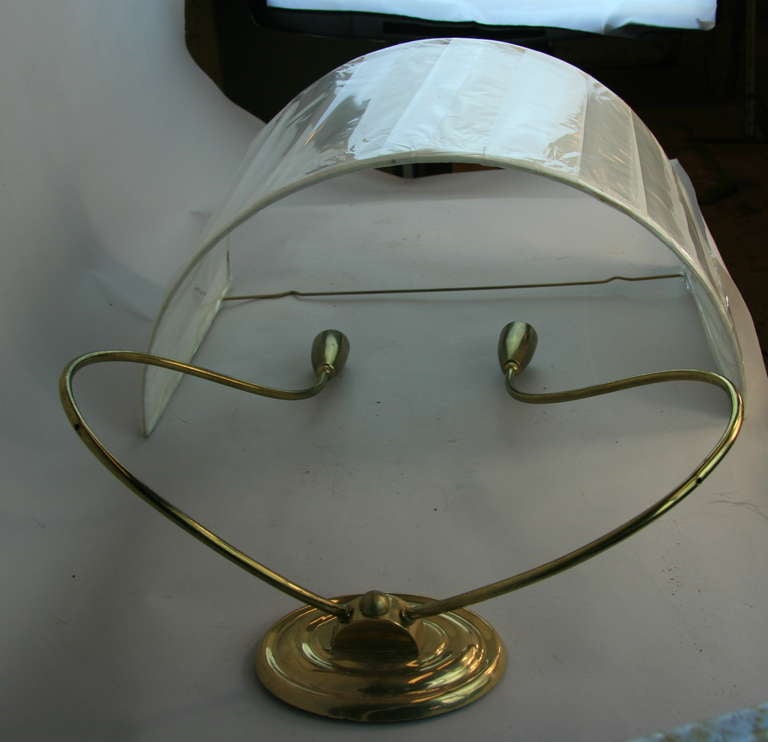 Pair Large Scale Brass Two Arm Wall Light at 1stdibs