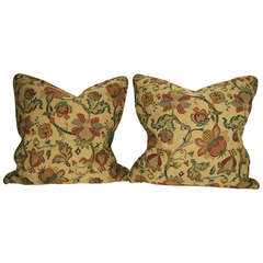 Vintage Pair of Floral Pillows