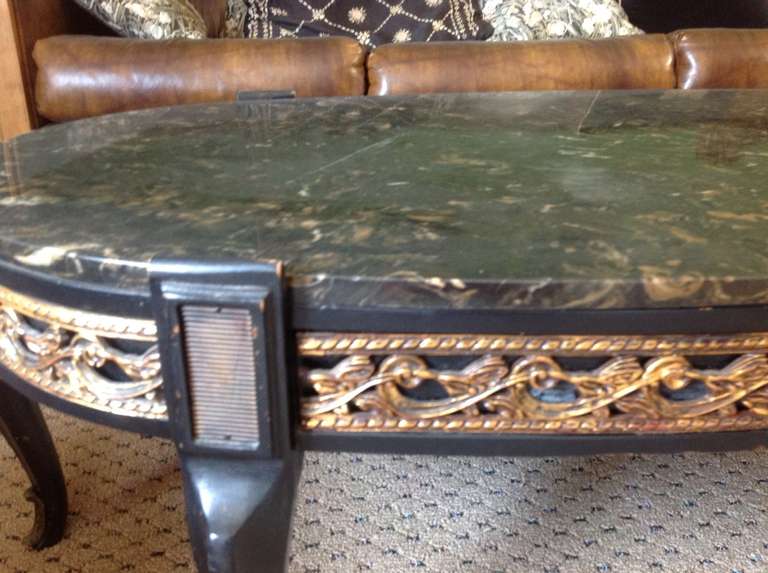 black faux marble coffee table
