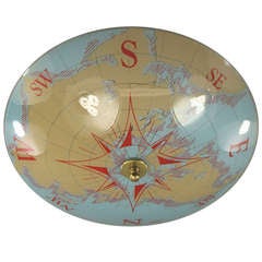 ON SALE Map Glass Flush Mount